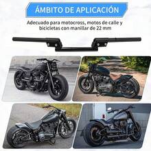 Manillar Deportivo Universal De Metal Posición De Moto 1 Pieza - Naranja - Ver 3