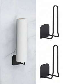 1 cái Giá treo khăn giấy gắn tường, giá đựng đồ dùng nhà tắm bằng thép không gỉ, giá đựng mút xốp gắn tường, giá đựng màng bọc thực phẩm, phụ kiện bồn rửa nhà bếp, dụng cụ nhà bếp, hộp đựng đồ, hộp sắp xếp, trang trí phòng, thích hợp cho nhà bếp, nhà hàng, tiệc tùng, cắm trại, tụ họp, quà tặng cho bạn bè, quà tặng gia đình - Nhiều màu - Xem 2