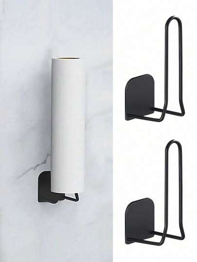 1pc Wall Mounted Paper Towel Holder Bathroom Storage Rack Stainless Steel Sponge Holder Wall Mounted Cling Film Shelf Holder Kitchen Sink Accessories, Kitchen Storage Utensils, Storage Box, Organizer, Room Decoration, Suitable For Kitchen, Restaurant, Party, Camping, Gathering, Gift For Friends, Family Gift