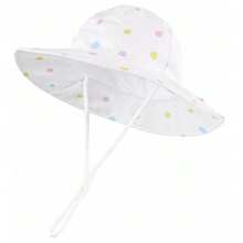 Adjustable Sun Hat For Baby Boys & Girls, Kids UV Protection Wide Brim Summer Play Hat With Chin Strap - Printed Wide Brim Sun Hat - View 22