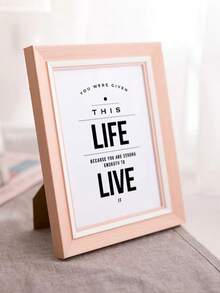 Minimalist Pink Photo Frame, Girly & Fresh Decor, 6-Inch, 7-Inch, 8-Inch, Suitable For Living Room, Bedroom, Baby Shower Gift - Pink - View 4