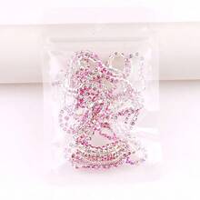 SS6-16, 2-4mm, 2 Yards/Pack, Crystal Rhinestone Chain, Champagne Gold Metal Base, Sewable & Glueable Cup Chain Decor, Sewing Glass Rhinestone Trim Ribbon, DIY Accessories, Suitable For Clothing, Crafts, Shoes, Bags, Mugs, Bottles, Cups, Phone Cases - Multicolor - View 4