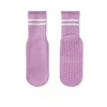 5pcs Men's And Women's Yoga Non-Slip Socks, Sports Fitness Dance Professional Floor Mid-Tube Socks, Indoor Long Socks, Sports Socks, Yoga Socks, Suitable For Daily Wear