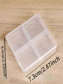 Creative 8-Compartment Beaded Storage Box, PP Transparent Plastic 4-Grid Jewelry, Fishing Hooks, Clips, Sewing Kits, Pill Box Organizer - Clear - View 5