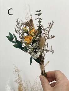1/2/3/4/6/8/10/12pcs Mini Dry Flowers, Bridesmaid Wrist Corsage, Wedding Party Boutonniere, DIY Craft, Home Decor, Bridal Vase, Thanksgiving, Christmas, Fall Harvest Decoration - Multicolor - View 11