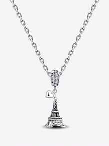 1 st. Sparkling 925 Sterling Zilveren Zirconia Kraal Dames Ketting Prachtig Jubileum Cadeau Voor Vriendin