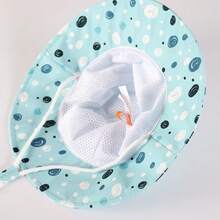 Adjustable Sun Hat For Baby Boys & Girls, Kids UV Protection Wide Brim Summer Play Hat With Chin Strap - Printed Wide Brim Sun Hat - View 8