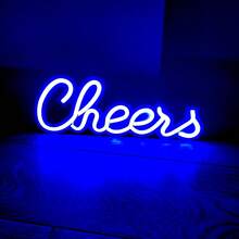 1pc Neon Light Cheers Sign, USB Or Battery Powered Cheers LED Sign For Home, Wedding, Dining, Birthday Party, Bar Decoration, Soltary Party, Beer Party, Valentine's Day, Mother's Day, Christmas Gift And Party Decor - White - View 10
