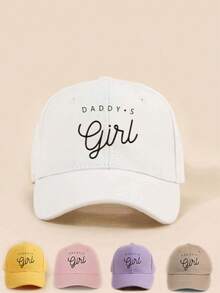 1pc Kids Daddy Printed Adjustable Baseball Cap, Outdoor Sunhat Suitable For Boys & Girls, Spring/Autumn, Travel & Beach - Children's Baseball Cap - View 1