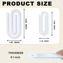 1pc/2pcs Creative New Acrylic Paperclip Bookmark, DIY Notebook File Card Clip, School & Home Supplies - Multicolor - View 5