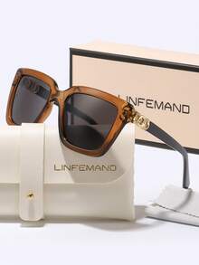 LINFEMAND Ochelari decorativi la modă cu design clasic pătrat cu strasuri pentru femei, potriviți pentru fotografie, purtare de zi cu zi, petreceri, cadou pentru vacanță de vară la plajă, în aer liber, călătorii - Multicolor - Vizualizare 3