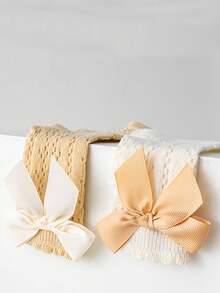 5 Pairs Girls Bow Mesh Breathable Socks, Suitable For All Seasons - Multicolor - View 3