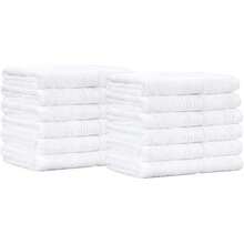 Toallas anti-decoloración 6 piezas 100% algodón, suaves y absorbentes, color gris - Carmesí - Ver 13