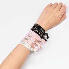 1 Bride + 10 Bridesmaid Elastic Bangle Bracelets, Bachelorette Party Wedding Bride Bridesmaid Team Wristband Accessory Set Summer Birthday Gifts Beach Back To School School Supplies Room Decor