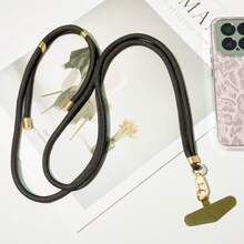 时尚纯色肩带手机挂绳，多种颜色可选，带金属垫，长度可调至 59.06 英寸，送给朋友的绝佳礼物 - 彩色 - 查看 19