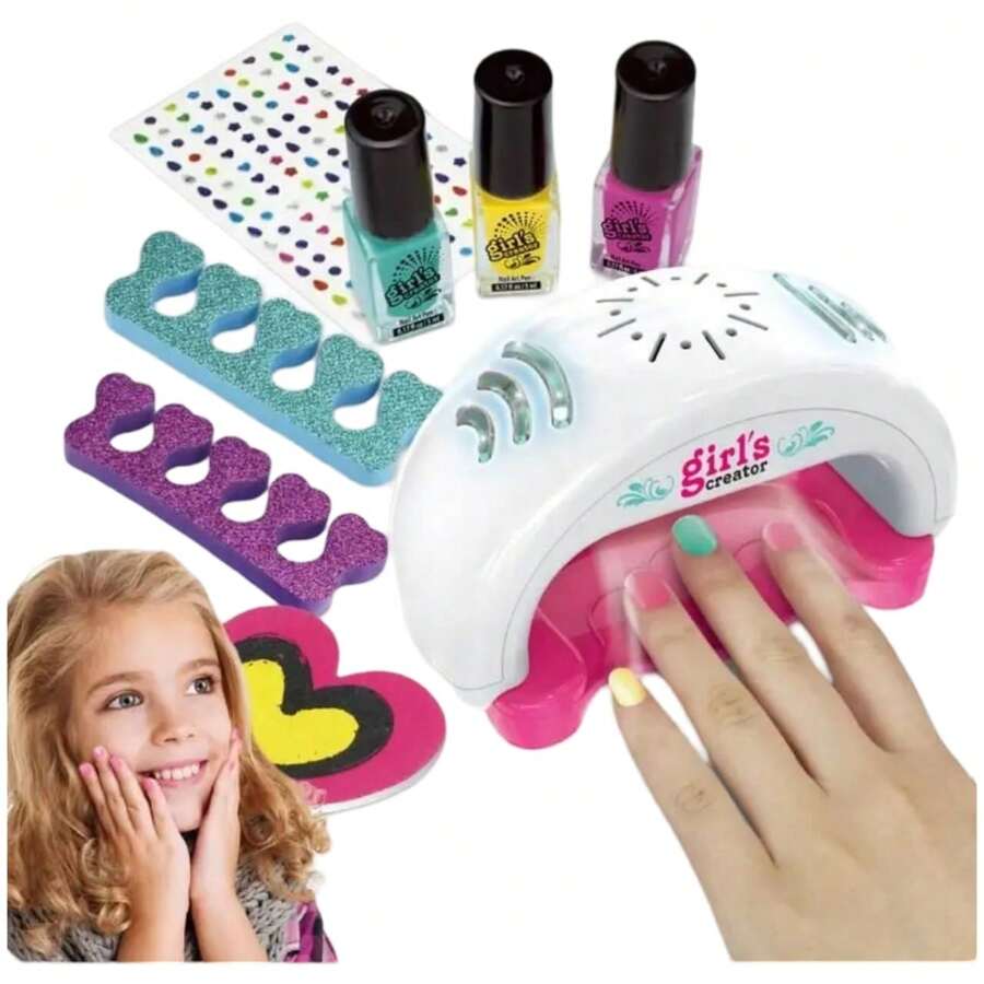 Manicure Set Nail Polish Drying Game Girls Gift - Multicolor - View 1