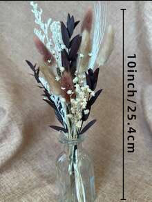 1/2/6 件迷你兔尾干花花束，适用于伴娘求婚和花童礼盒，适合波西米亚婚礼餐桌中心装饰、小型干蒲苇花瓶装饰和小型干花生日蛋糕装饰