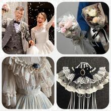 10pcs 1yard White Lace Edging Trim, Scalloped Lace Trim For Sewing, Crafts, Dresses, Gift Wrapping, Weddings, Home Decor