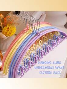 1PC Multifunctional Space-Saving Clothes Hooks, Luxury Underwear Storage Organizer With Adjustable Sling Design For Wardrobe/Closet/Bathroom - Heavy Duty Hanging Hooks For Hats/Socks/Clothes Rack Accessories - Multicolor - View 5