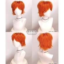 Short Layered Short Wigs Bangs Straight Synthetic Wig Heat Resistant Fiber Hair Halloween Party Cosplay Parties - Multicolor - View 17