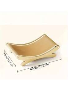 1pc Natural Wood Colored, Sisal Cat Scratching Pad With Integrated Toy - Sofa Pad Suitable For Cat Claws - Khaki - View 3