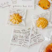 100个/包食品袋，烘焙工具，OPP糖果包装袋，雪花蛋糕和饼干烘焙自粘饼干零食袋