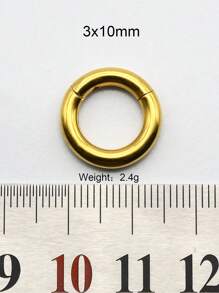1 pieza de gran calibre Clicker de septum de 10 mm a 2 mm 12G, redondo, liso, de acero inoxidable 316L, pendientes únicos con bisagra, aro de segmento de septum perforado grande, joyería corporal punk para expansión de orejas