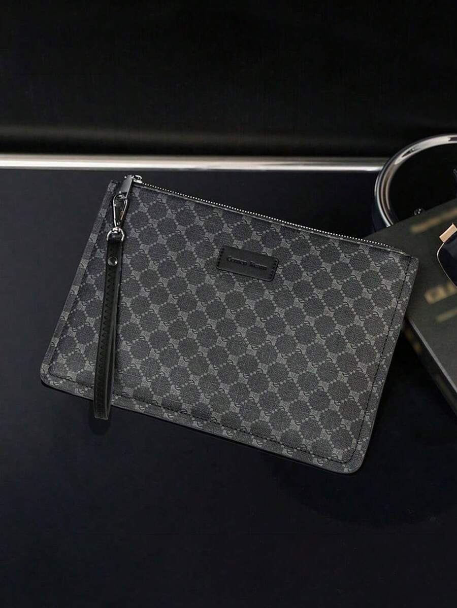 男士手拿包、男士手提包、男士腕包，防水便携轻巧，适合大学、商务、旅行，PU皮革材质，商务简约风格，时尚街头风格，男士、男孩、大学生适用，可作礼物、男士钱包、必备时尚男士包