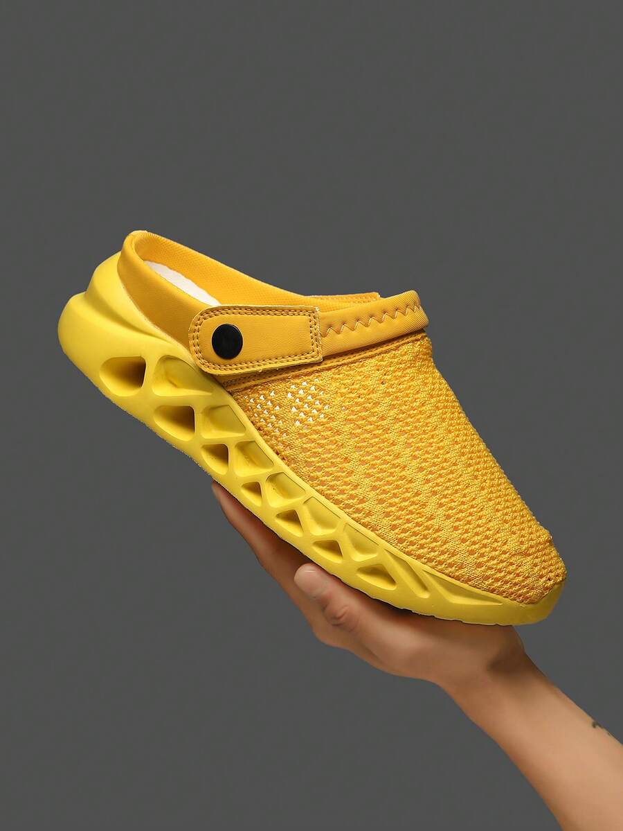 Pantuflas cómodas para hombres - Pantuflas de EVA antideslizantes con diseño de punta cerrada, apropiadas para todas las estaciones - Blanco - Ver 1