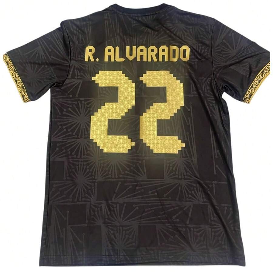 JERSEY MEXICO  NEGRO PERSONALZIADO 2025 R. ALVARADO 22 - Negro - Ver 1