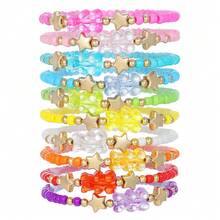 14pcs/Set Fruit & Heart Pattern Polymer Clay Beaded Bracelet, Lively & Cute Style, Random Colors Suitable For Festivals, Celebration Wear Or Gifts - Multicolor - View 19