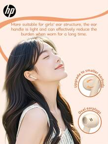 HP HP New 5.4 Wireless Earbuds True Wireless In-Ear Headphones, Playback Time 30H, Compatible With Apple, Android And Other Devices, Valentine's Day Gifts, Suitable For Spring, Summer, Autumn And Winter, Comes With Earphone Storage Bag, Exquisite Gift, Best Gift For Halloween And Christmas
