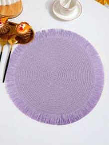 1/4/6 piezas Manteles individuales con borlas coloridas, estilo bohemio, aislantes del calor y antideslizantes, adecuados para bodas, fiestas, San Valentín, celebraciones festivas, picnics, banquetes de cumpleaños y decoración de la vajilla