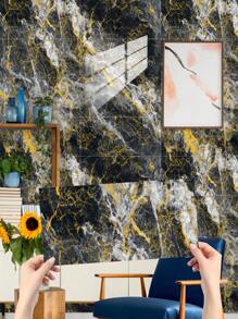 10 pegatinas adhesivas de vinilo de Salpicadero de PVC de mármol artificial autoadhesivo, pegatinas de pared autoadhesivas de corte DIY, resistentes al calor para salpicaderos de azulejos en paredes de baño y cocina, cocina, chimenea, lavadero, paredes de caravana, a prueba de agua, también para sala de estar, dormitorio y pared posterior de TV (5.9/7.87/11.8/15.7/11.4 X 22.4 pulgadas)