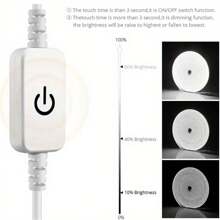 Luces de tira de neón LED con control táctil alimentadas por USB - Flexibles, portátiles, sin punto ciego, iluminación de pared y armario para decoración del hogar, lectura, fondo de TV y mejora del ambiente, luces de neón para dormitorio