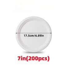 10/95/100/200pcs 7-Inch (Approx. 17.5cm) Disposable Paper Plates, Suitable For Daily Meals, Dinner, Parties, Fruit, Cakes. Includes Compostable Paper Plates And Cutlery Set - Multicolor - View 10