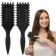 1 件全新升级卷发梳，特殊设计的卷发梳，特别适合卷发的卷发造型梳，为女性和男性塑造和定义卷发，减少拉扯和卷发分离。由 Candybrush 设计