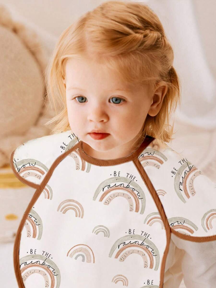 1PC Baby Bibs,Infant Toddler Feeding Bib With Food Catcher,Easy Clean & Washable - Multicolor - View 1