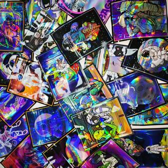 100 件可重复密封的拉链袋，用于礼品包装，3D 激光全息彩虹聚酯薄膜袋，迷你 Doypack 扁平拉链袋，1 克糖果软糖饼干包装袋，带窗口的食品储存塑料袋