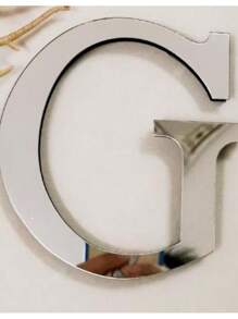 Pegatinas decorativas de pared de letras de espejo acrílico 3D gruesas, 10cm/15cm/20cm letras autoadhesivas extraíbles de espejo acrílico, resistentes al agua y a la corrosión