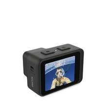 PRIXTON AQUA DV850 運動相機，WiFi，行動應用程序，雙 IPS LCD 螢幕，4K 和 24M 分辨率，EIS 影像穩定器，潛水，遙控器，1.5 小時續航時間，高達 128GB 的 SD 卡✅ 24/48 小時送貨 - 黑色 - 查看 3