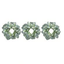 1/2/3 Pcs Artificial Eucalyptus Leaves Candle Rings 9.8 Inch Wedding Center Greenery Candle Rings Wreath Pillar Candle Holder For Spring Summer Wedding Home Door Tabletop Decoration Table Centrepiece - Multicolor - View 14