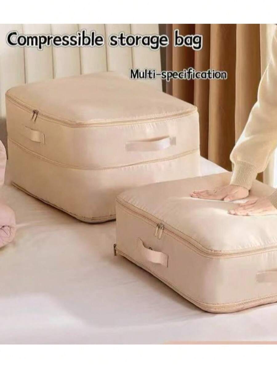 Feather Quilt Storage Bag, Suitable For Down Jackets, Quilts And Silk Quilts Compression Bags, Ideal Choice For Seasonal Bedding Storage And Organization. Also Applicable For Clothing Storage, Travel, Moving And Wardrobe Organizing. Convenient For Packing And Organizing Luggage, Easy-To-Use Household Storage Bag, Helping You Create A Tidy And Organized Home Environment.,Travel Essential,Room Decor