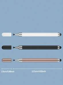 1pc Double-Headed Round Silicone Capacitive Stylus Pen, Compatible With Video Editing, Drawing, Office Work, Photo Editing, Smartphones, Tablets, IPads And Laptops - Multicolor - View 7