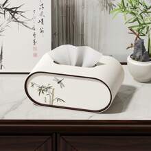 Étui pour boîte à mouchoirs en PU avec fermeture magnétique, support de boîte à mouchoirs elliptique moderne, organisateur décoratif pour comptoir de salle de bain, tables de chevet, bureau de chambre à coucher