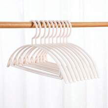 20pcs/10pcs No-Slip Thicken PP Clothes Non-Marking Hangers For Home Bedroom Bathroom Wardrobe, Wide Heavy Duty Clothing Rack