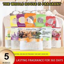 5/10 pezzi Sacchetti profumati per armadi, eliminano gli odori e prevengono la muffa, adatti come deodorante per auto, armadi e casa, con profumo di lavanda e fiori, durevole per armadi, cassetti e camera da letto