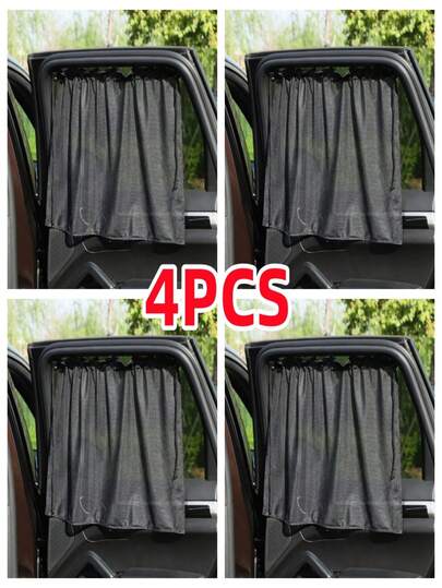 Set de 2 piezas/4 piezas de parasoles de coche de verano tipo ventosa de malla para protección solar y privacidad de ventanas de coche