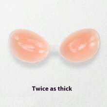 1pc Invisible Silicone Adhesive Bra – Lift & Support For Small Bust, Push-Up Design With Thickened Cups For Weddings & Strapless Outfits – Seamless, Lightweight & Breathable For Petite Women - Multicolor - View 3