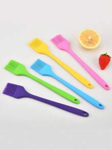 1PC/8 Inches Silicone Food Oil Brush, Extended Handle With One-Piece Molding,High Temperature Resistance Baking And Cooking Tools,Multiple Colors Available,Baking Supplies